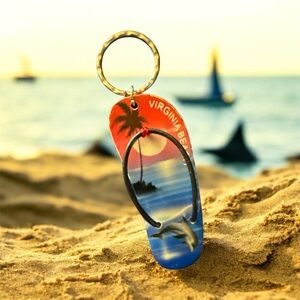 Virginia Beach Flip Flop Keychain